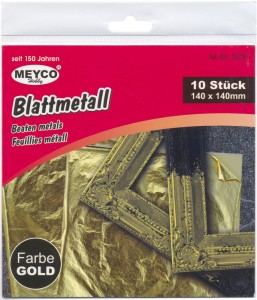 Gold foil Meyco 14x14cm 10 pcs