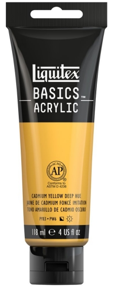 Basics Acrylic 118ml 163 Cadmium Yellow Deep Hue