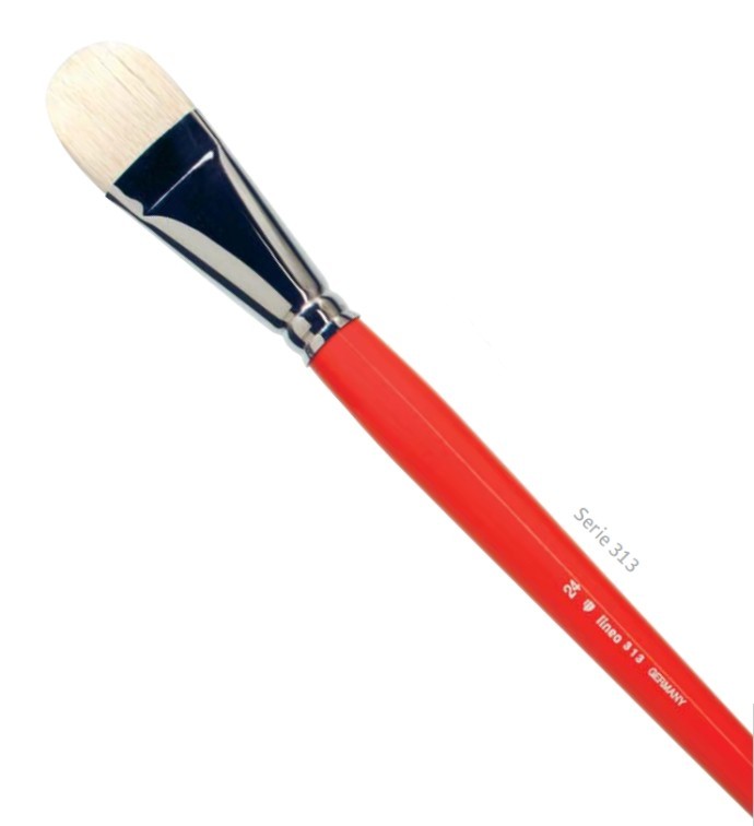 Lineo 313-2 hog bristle filbert brushes Long Handle