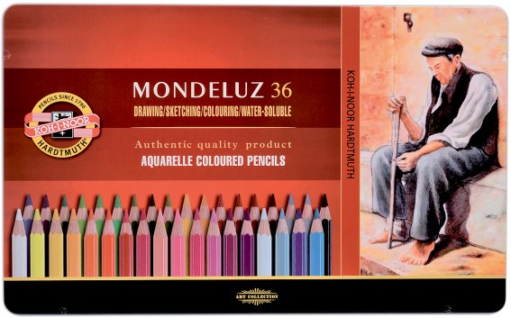 Mondeluz aquarell coloured pencil 36 metal box