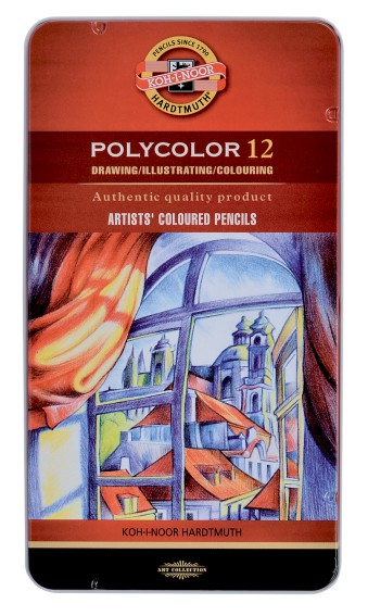 Polycolor värikynät 12 metallirasia