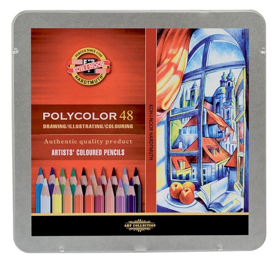Polycolor värikynät 48 metallirasia