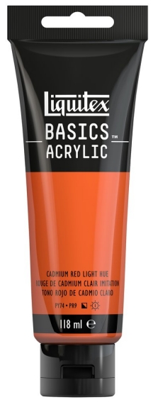 Basics Acrylic 118ml 510 Cadmium Red Light Hue