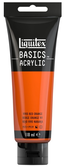 Basics Acrylic 118ml 620 Vivid Red Orange