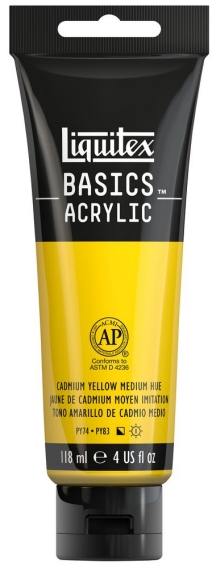 Basics Acrylic 118ml 830 Cadmium Yellow Medium Hue