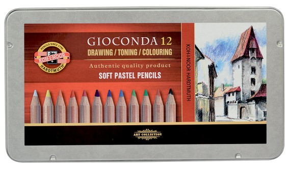 Gioconda pastel pencil 12 metal box