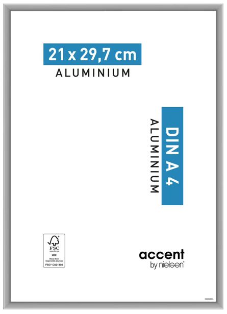 Accent frame 21x29,7 cm matt silver