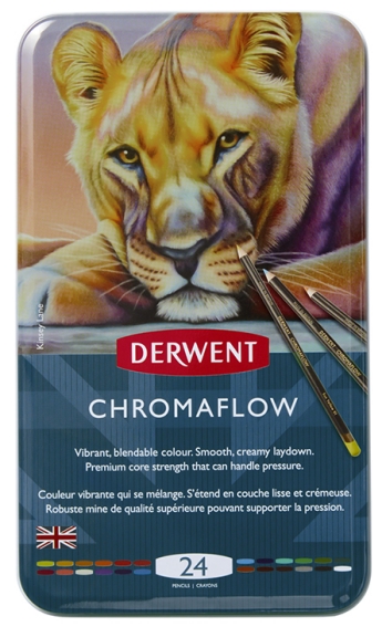 Derwent Chromaflow pencil 24 metal box