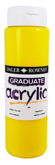 Graduate acrylic 500ml 603 Primary yellow