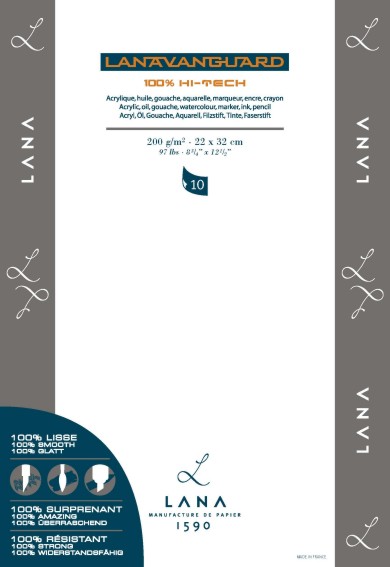 Lanavanguard 200g 34x48cm (10) plastic paper pad