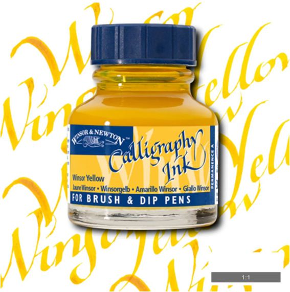 WN Kalligrafiamuste Winsor yellow 30ml