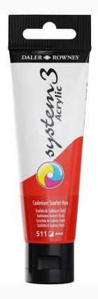 System3 akrylic color 150ml 511 Cadmium scarlet*