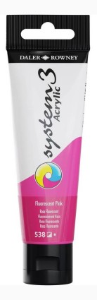 System3 akrylic color 150ml 538 Fluorescent pink